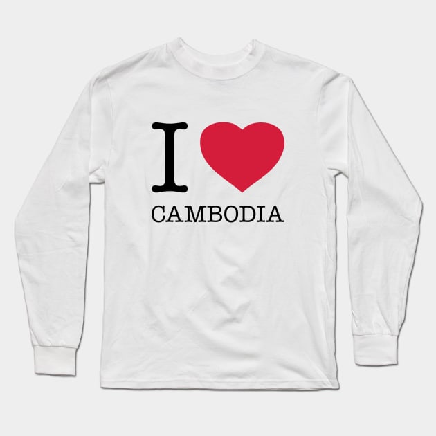 I LOVE CAMBODIA Long Sleeve T-Shirt by eyesblau